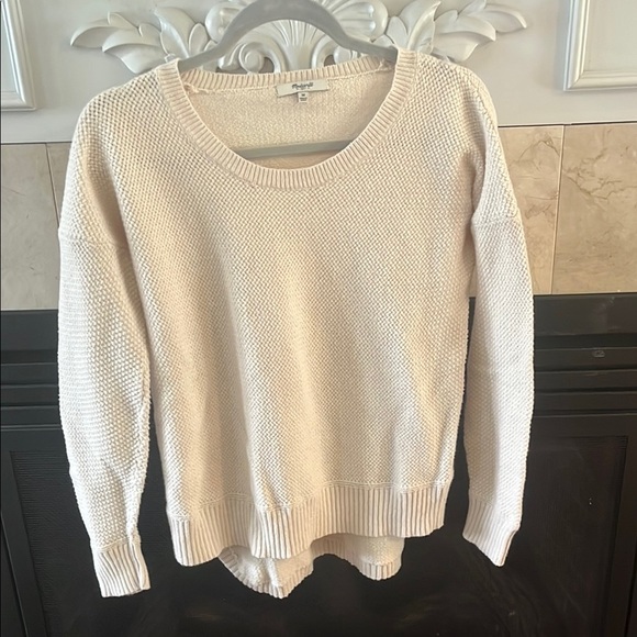 Madewell Cream Crewneck Sweater Soft Knit - Picture 1 of 4